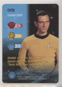 1996 Star Trek - The Card Game Crew Lieutenant Spinelli - Image 1