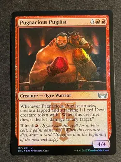 MTG Pugnacious Pugilist, NM-Mint, (SNC #117/281) Foil - Image 1