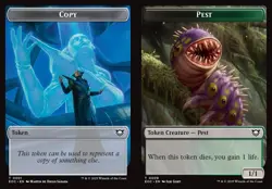 MTG Commander EOE TOKEN Copy #0001 Pest #0009 PLAYSET 4X X4 - Image 1