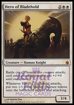 Hero of Bladehold 1x FOIL MBS MTG Mirrodin Besieged Mythic MINT white - Image 1