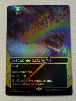 MTG Edge of Eternities: Stellar Sights Cascading Cataracts Land RARE FOIL #0005 - Image 1