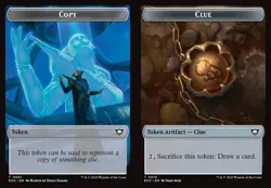 MTG Commander EOE TOKEN Copy #0001 Clue #0010 PLAYSET 4X X4 - Image 1