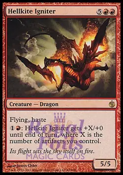Hellkite Igniter 1x FOIL MBS MTG Mirrodin Besieged Rare MINT red - Image 1