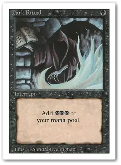 DARK RITUAL x1 mtg LP 3rd Edition Revised 1 Common - Image 1