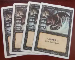 DARK RITUAL x4 mtg HP 3rd Edition Revised 4 Common - Image 1