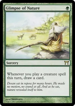 GLIMPSE OF NATURE x1 mtg LP Champions of Kamigawa 1 Rare - Image 1