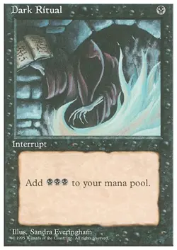 DARK RITUAL x1 mtg LP 4th Edition 1 Common - Image 1