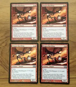 4 x Dragon Hatching MTG M14. Free UK Postage - Image 1