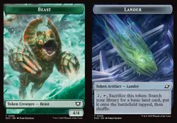 MTG Commander EOE TOKEN Beast (((#0006))) Lander #0008 PLAYSET 4X X4 - Image 1