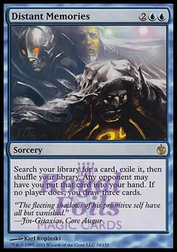 Distant Memories 2x FOIL MBS MTG Mirrodin Besieged Rare MINT blue - Image 1