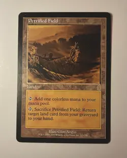 MTG 2001: Petrified Field - The Odyssey Magic the Gathering Card NM - Image 1