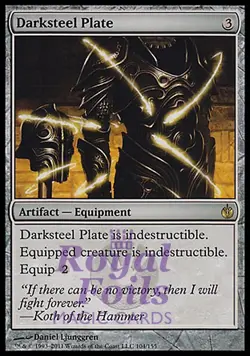 Darksteel Plate 1x FOIL MBS MTG Mirrodin Besieged Rare MINT artifact - Image 1