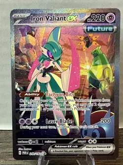 Pokemon TCG - PAR EN-PARADOX RIFT SPECIAL ILLUSTRATION RARE IRON VALIANT EX 249 - Image 1