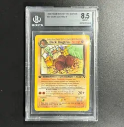 2000 Pokemon Team Rocket #23/82 Dark Dugtrio Rare 1st Edition BGS 8.5 - Image 1