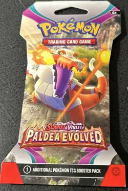 Pokemon TCG Scarlet & Violet Paldea Evolved Booster Pack Factory Sealed 2023 BLU - Image 1