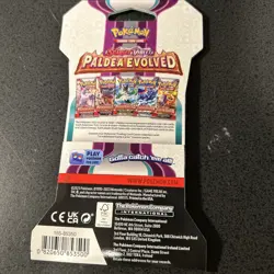 Pokemon TCG Scarlet & Violet Paldea Evolved Booster Pack Factory Sealed 2023 BLU - Image 2