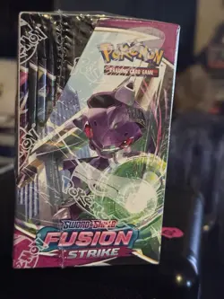 Pokemon Sword & Shield Fusion Strike Booster Box Factory Sealed Small Side Tear - Image 3