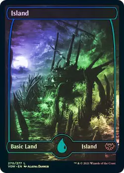 Magic The Gathering MTG ISLAND (270) FULL ART FOIL Innistrad: Crimson Vow NM - Image 1