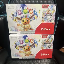 Pokemon Prismatic Evolutions Costco 2-Pack Bundle - 2 ETB & 2 BB SHIPS fast - Image 1