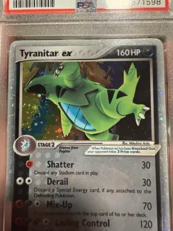 Pokemon Tyranitar ex 111 EX Unseen Forces Ultra Rare Holo PSA 9 MINT - Image 3