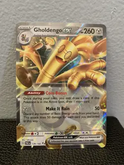 Pokemon TCG Gholdengo ex 139/182 2023 Sv04: Paradox Rift Holo NM - Image 1