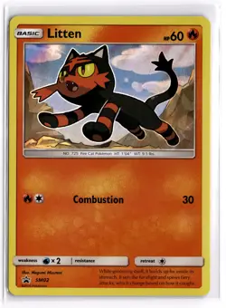 Pokemon TCG Litten SM02 SM Black Star Promo NM - Image 1
