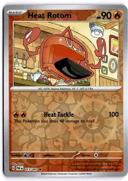 Pokemon TCG Heat Rotom 013/091 SV: Paldean Fates Reverse Holo Rare NM - Image 1
