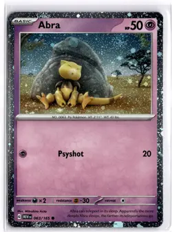 Pokemon TCG Abra (Cosmos Holo) 063/165 Miscellaneous Cards & Products Promo NM - Image 1
