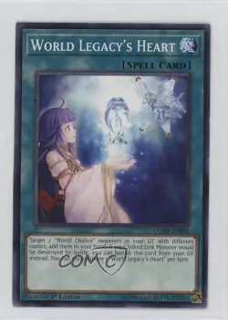 World Legacy's Heart 1st Ed. YuGiOh Code of the Duelist #COTD-EN058 - Image 1