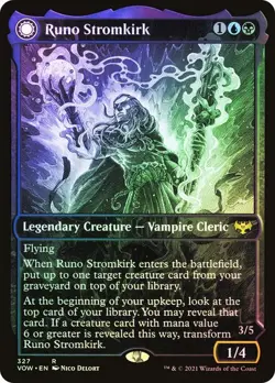 Magic The Gathering MTG RUNO STROMKIRK SHOWCASE FOIL Innistrad: Crimson Vow NM - Image 1