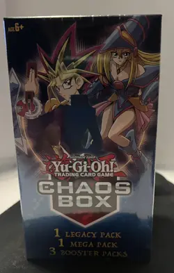 NEW Yugioh Chaos Box 2022 1 Legacy Pack 1 Mega Pack 3 Booster Packs 728192538209 - Image 1