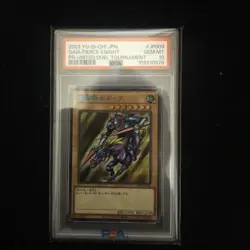 YuGiOh Gaia the Fierce Knight PSA10 Blue Secret Rare Japan Collector Card - Image 1