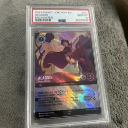 Disney Lorcana 2023 Aladdin Hero Enchanted Card GEM MT PSA 10 First Chapter - Image 2