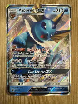 Vaporeon GX - SM172 - Pokemon Sun & Moon Promo Ultra Rare Card NM - Image 1
