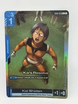 Gundam Card Game ST01-013 C+ Kai's Resolve Alt Art - Image 1