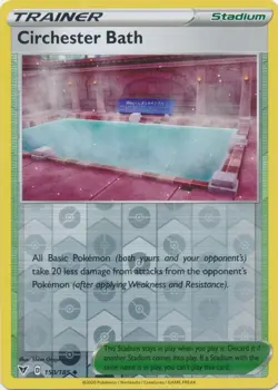 Circhester Bath 150/185 Reverse Holo Vivid Voltage Pokemon Card NM - Image 1
