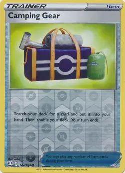 Camping Gear 122/163 Reverse Holo Battle Styles Pokemon Card NM - Image 1