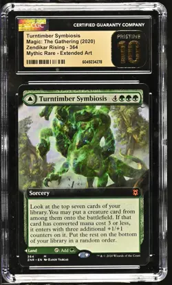 TURNTIMBER SYMBIOSIS Zendikar Rising Extended Art Mythic CGC Pristine 10 MTG - Image 1