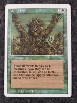 Living Lands Magic The Gathering Revised MINT MTG No play............ (DS3D1K6) - Image 1