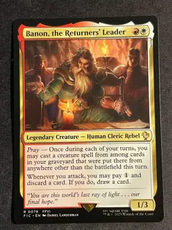 MTG Banon, the Returners' Leader, NM-Mint, (FIC #0078) Regular - Image 1