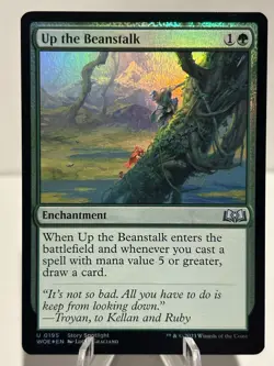 Up the Beanstalk 195 U Wilds of Eldraine FOIL NM MTG Magic the Gathering - Image 1