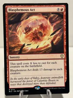 Blasphemous Act 114 R Commander: Bloomburrow NM MTG Magic the Gathering - Image 1