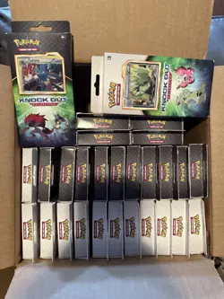 Pokemon TCG 2017 Knockout Collection Boxes Tyranitar & Lucario 38 COUNT LOT - Image 1