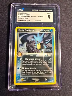 Pokemon TCG Dark Golduck 35/109 Team Rocket Returns Reverse Holo Stamped CGC 9 - Image 1