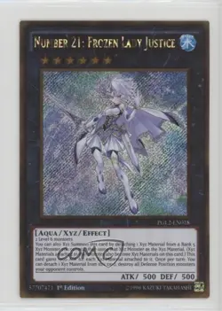 Number 21: Frozen Lady Justice 1st Ed. YuGiOh Premium Gold: Return of the Gold - Image 1