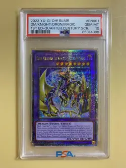 YuGiOh Dark Magician the Dragon Knight PSA10 25th Quarter Century North America - Image 1