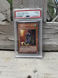 PSA 9 2008 Yugioh Cyber Harpie Lady RP01-EN096 Retro Pack OG PRINT - Image 1