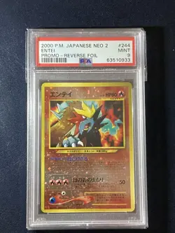 Psa Pokemon Card Old Back Entei With Bonus Japanese - Image 2