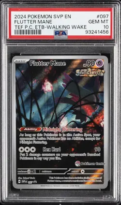 2024 POKEMON SVP EN-SV BLACK STAR PROMO #097 FLUTTER MANE PSA 10 - Image 1