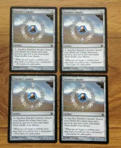 MTG THEROS * 4 x Traveler's Amulet . Free UK Postage - Image 1